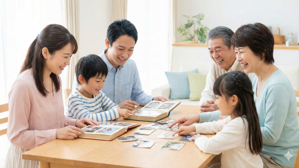 過去の写真から思い出のエピソードを探す