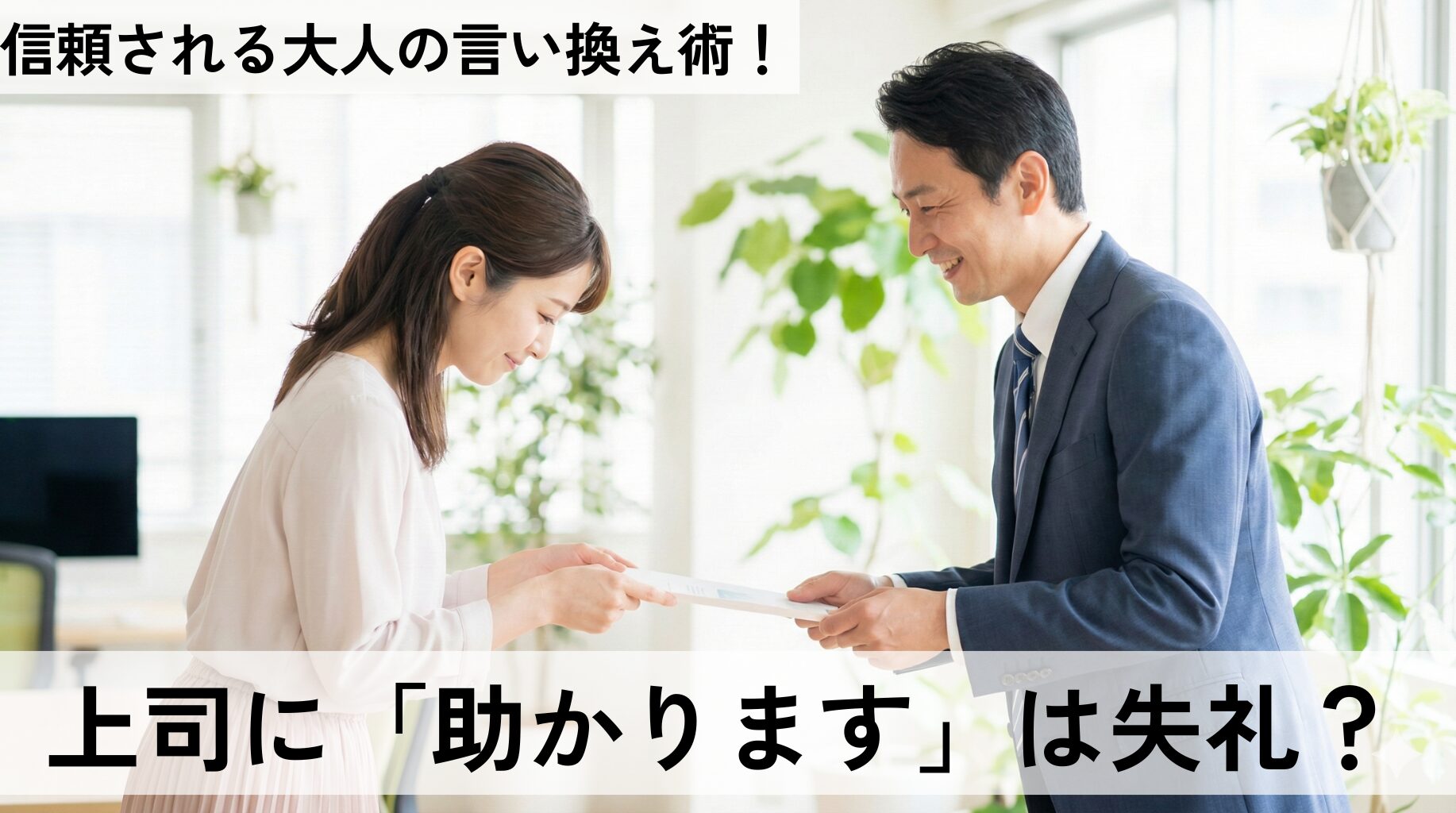 上司に失礼？大変助かりますの言い換えビジネス例文20選とマナー