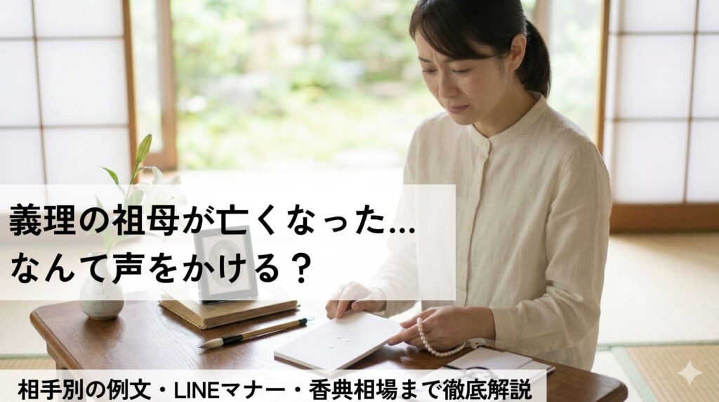 義祖母 亡くなった かける言葉