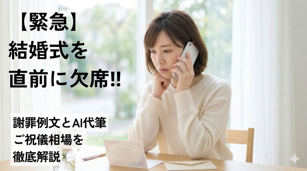 結婚式を直前に欠席