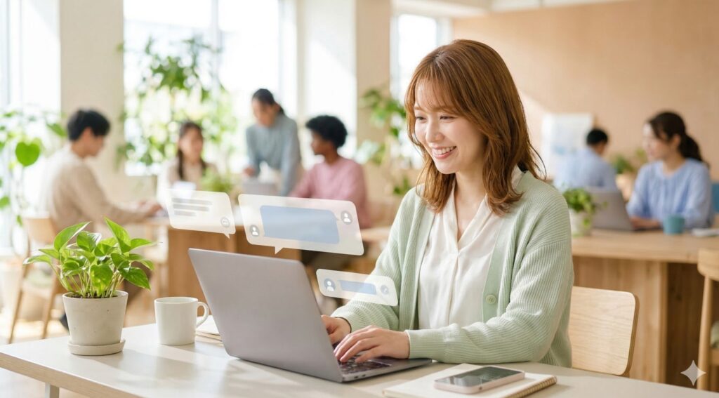 チャットツールでの円滑な問題ないの言い換え表現