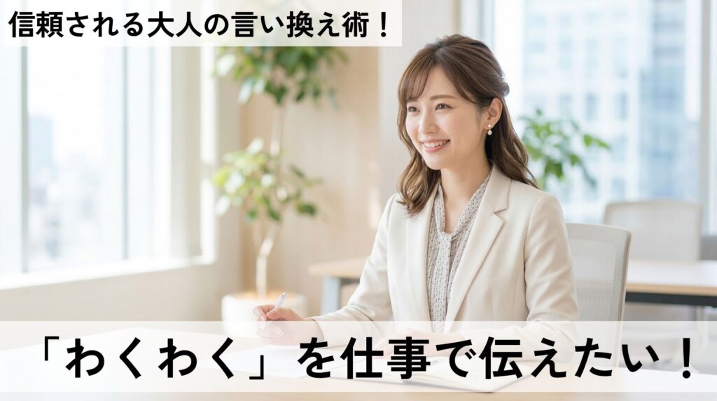 「わくわく」をビジネスで言い換える！目上に失礼のない例文集