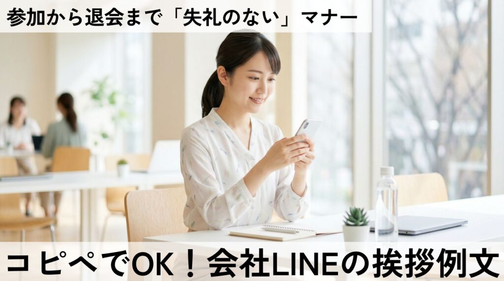 【例文付き】会社のLINEグループ挨拶!好印象を与えるマナー解説