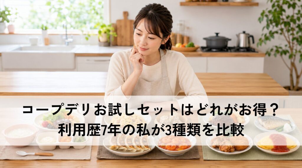 コープデリのお試しセット3種類を比較して選ぶ日本人女性